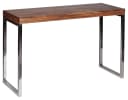 Wohnling Konsolentisch GUNA Sheesham Massivholz Dunkelbraun Silber Bild 2