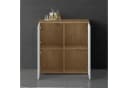 doporro Sideboard Kommode Weiß Matt/Kerneiche Push-to-Open Soft-Close Bild 5
