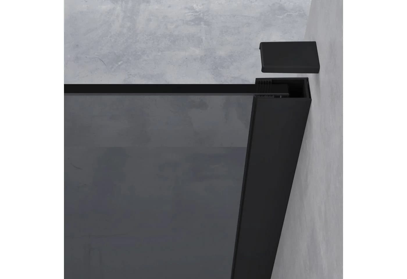 doporro Walk-in-Dusche Duschwand schwarz Profil Nano Glas, Einscheibensicherheitsglas - Bild 5