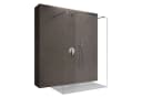 doporro Walk-in-Dusche Duschwand mit ESG-Sicherheitsglas & Edelstahl Bild 2
