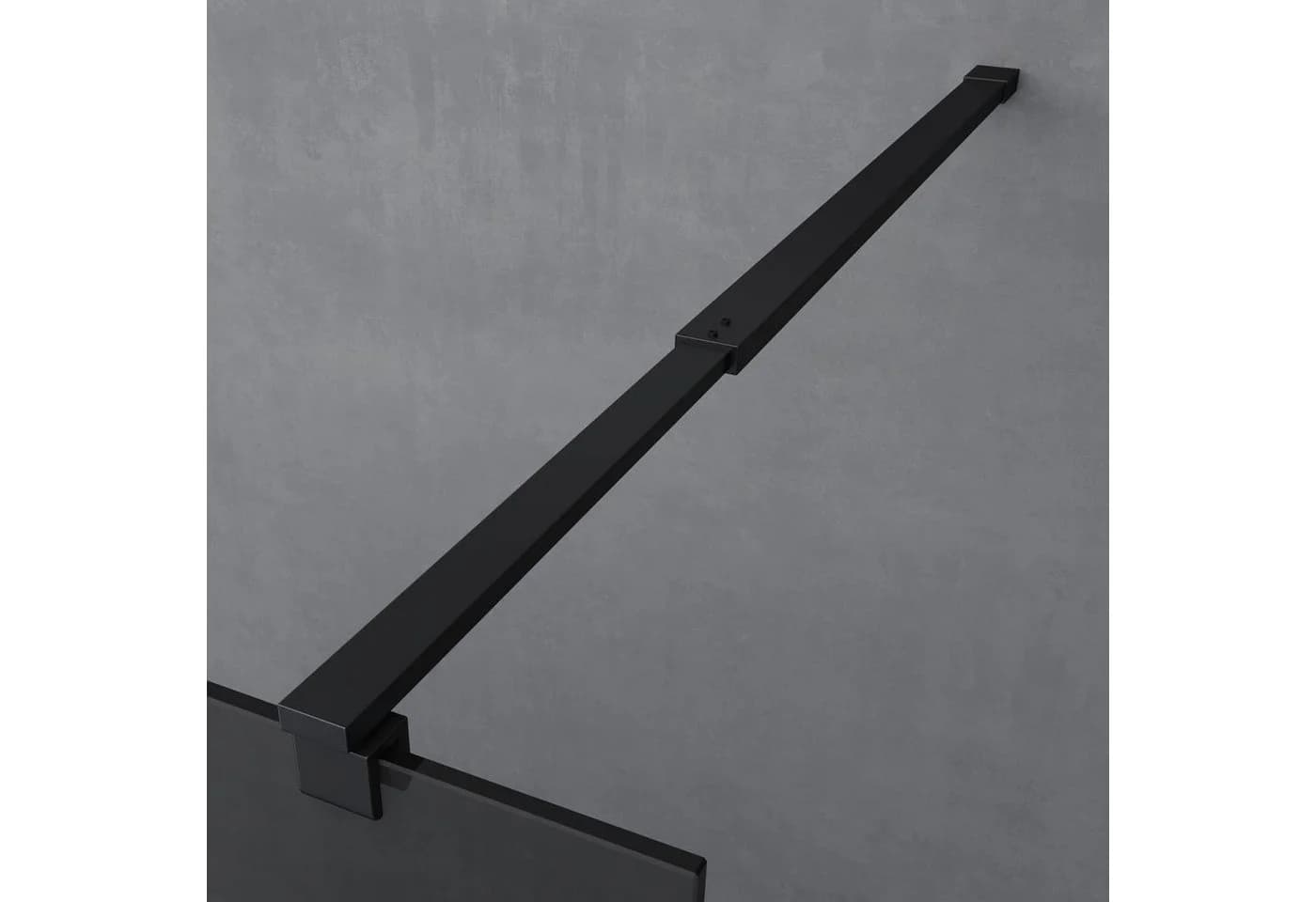 doporro Walk-in-Duschwand 10mm ESG-Glas Schwarz - Bild 3