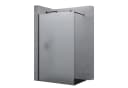 doporro Walk-in-Dusche Duschwand schwarz Profil Nano Glas ESG Bild 2