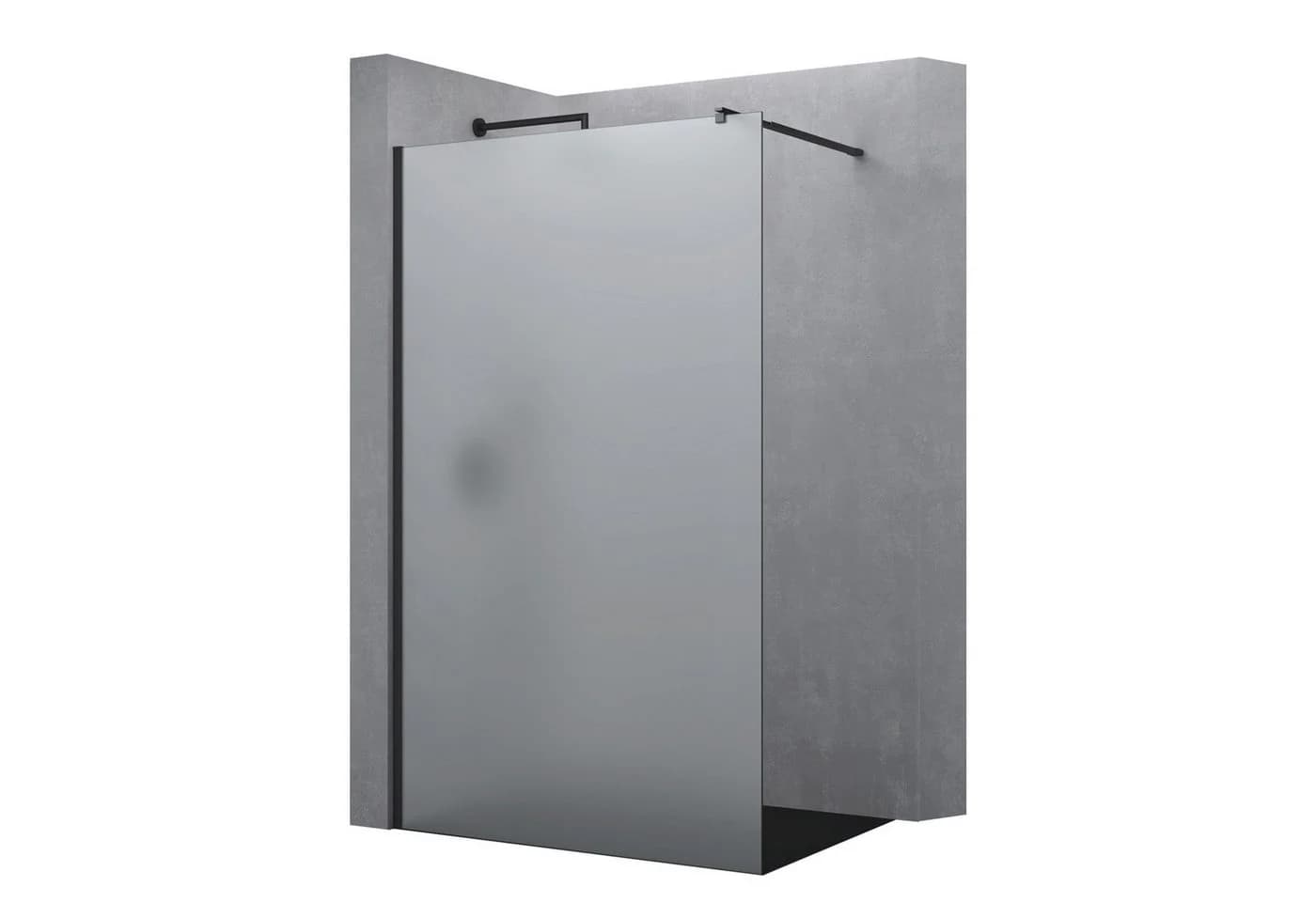 doporro Walk-in-Dusche Duschwand schwarz Profil Nano Glas ESG - Bild 2