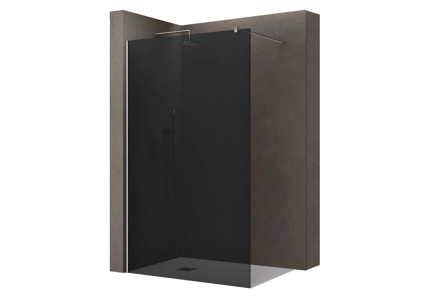 doporro Walk-in-Dusche Duschwand ESG-Glas NANO Grau 200cm - Bild 2