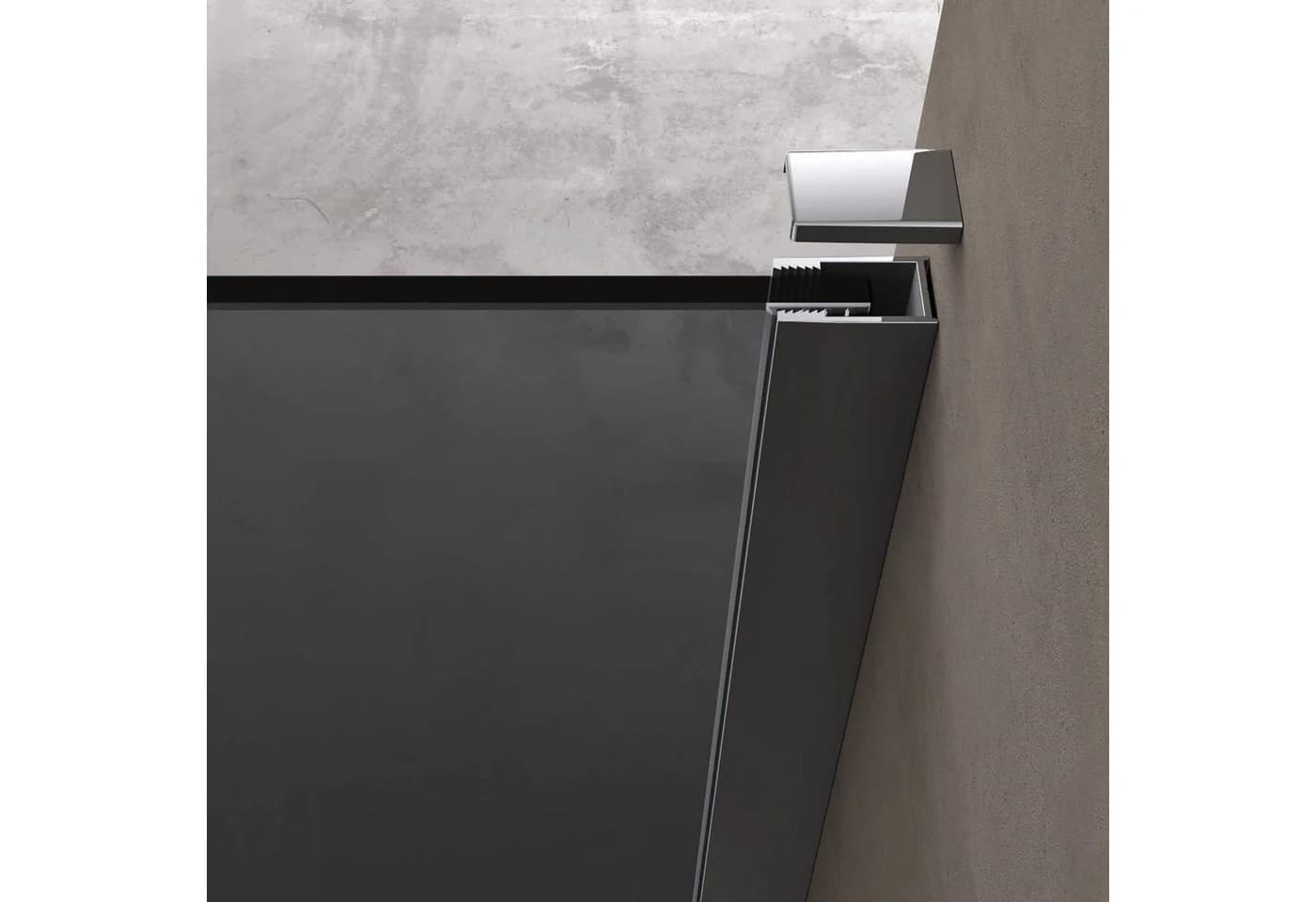 doporro Walk-in-Dusche Duschwand ESG-Glas NANO Grau 200cm - Bild 3