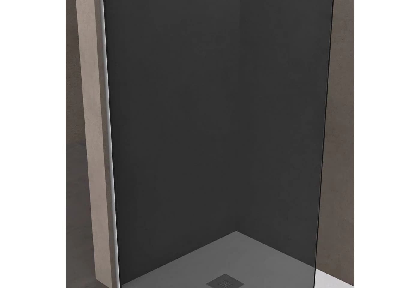 doporro Walk-in-Dusche Duschwand ESG-Glas NANO Grau 200cm - Bild 4