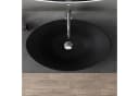 doporro Aufsatzwaschbecken Oval Keramik Br818 Nano-Versiegelung Matt Schwarz Bild 3