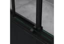 doppo Eckdusche Duschkabine Schiebetür 8mm ESG Schwarz 195x110x70cm Bild 4