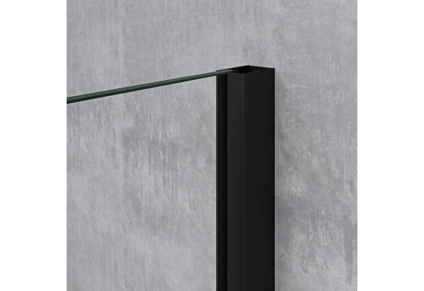 doppo Eckdusche Duschkabine Schiebetür 8mm ESG Schwarz 195x110x70cm - Bild 5