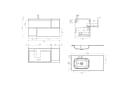 doporro Badmöbel-Set Design Waschplatz Gemini Grau Bild 5