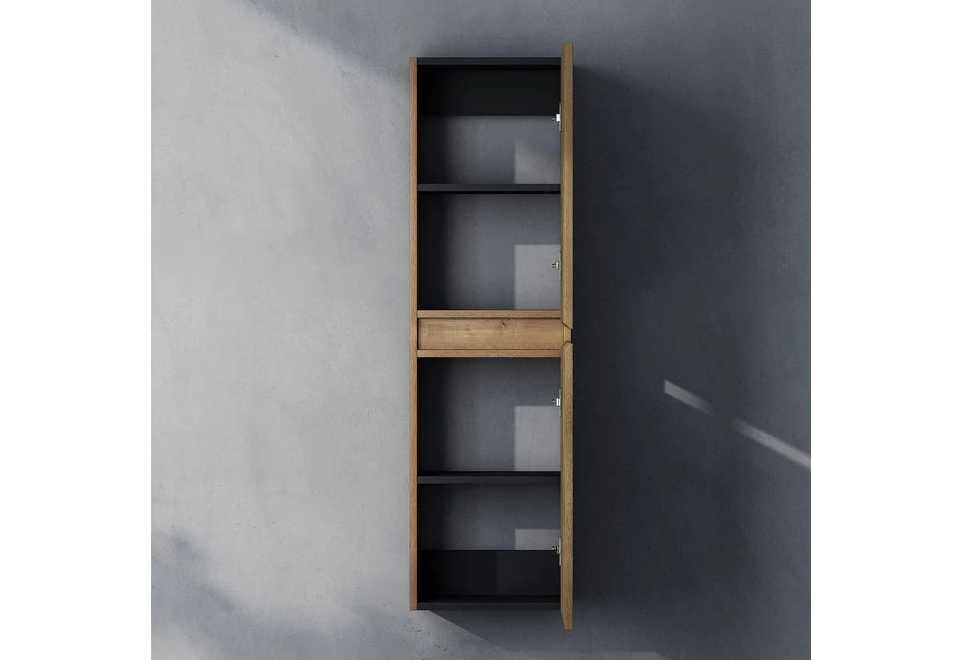 doporro Hänge-Seitenschrank Verona Eiche Greige Soft-Close