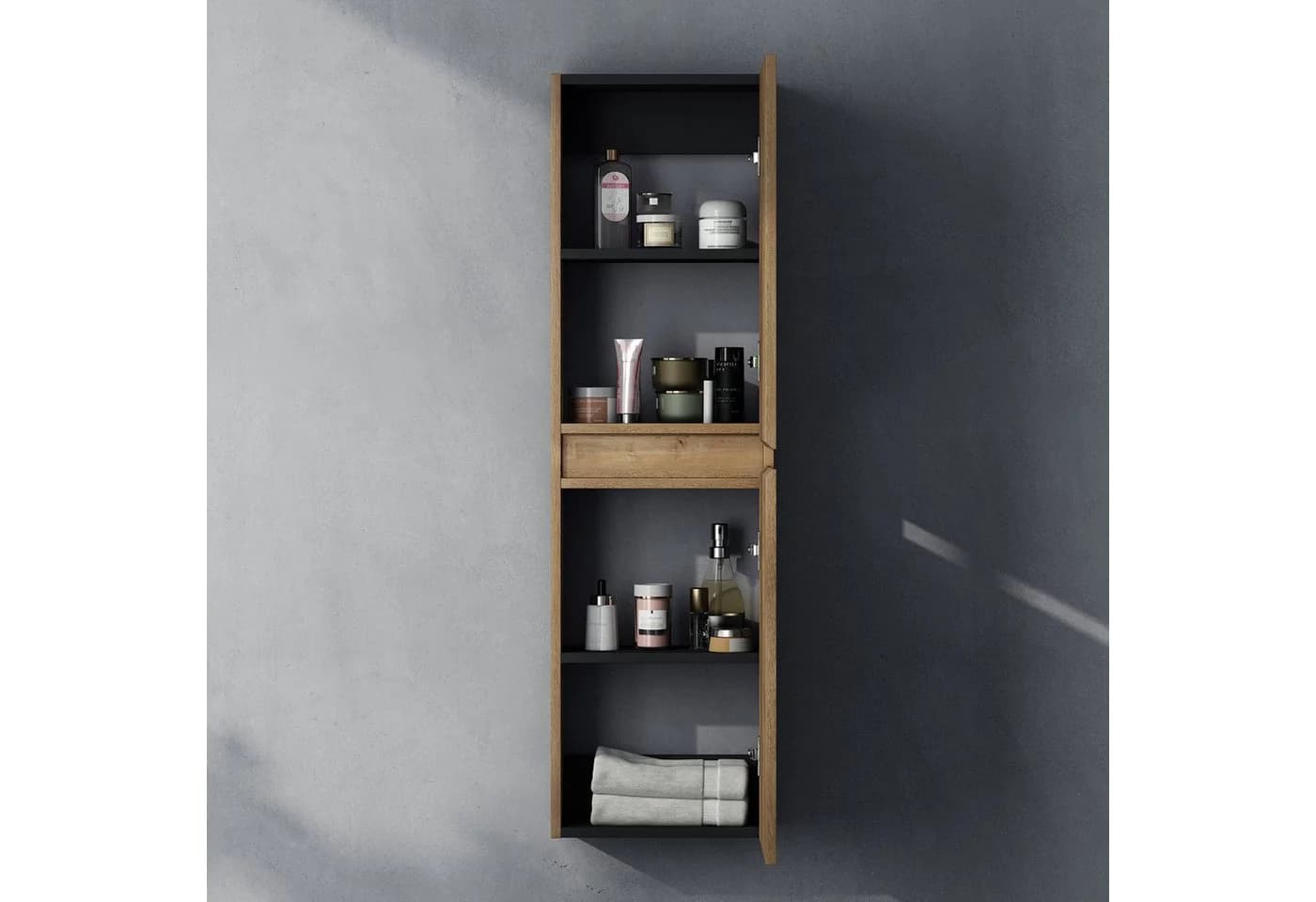 doporro Hänge-Seitenschrank Verona Eiche Greige Soft-Close - Bild 3