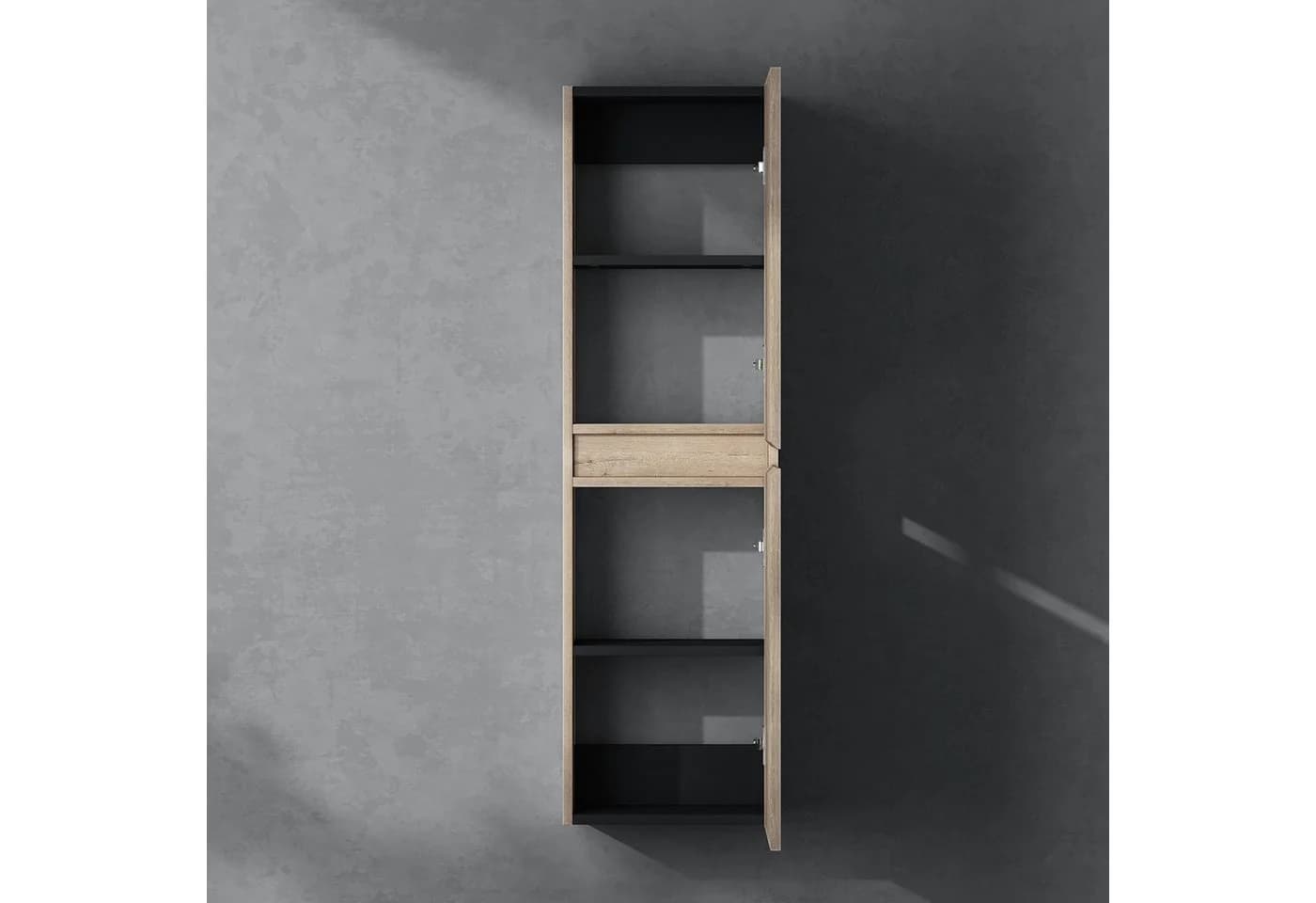 doporro Hänge-Seitenschrank Verona Eiche Greige mit Soft-Close