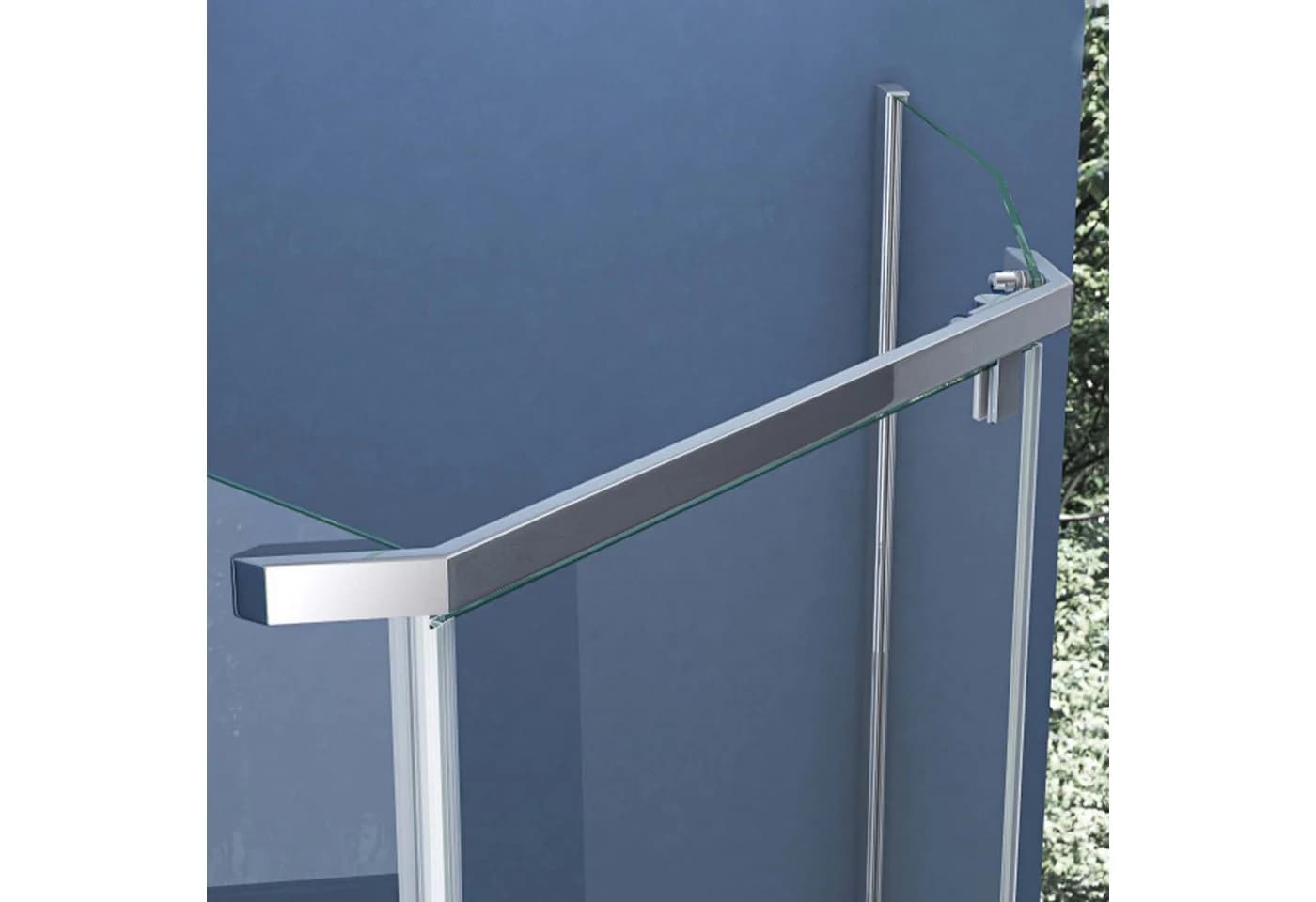 dopporro Fünfeckdusche 80x80 cm ESG Glas Easy-Clean - Bild 4