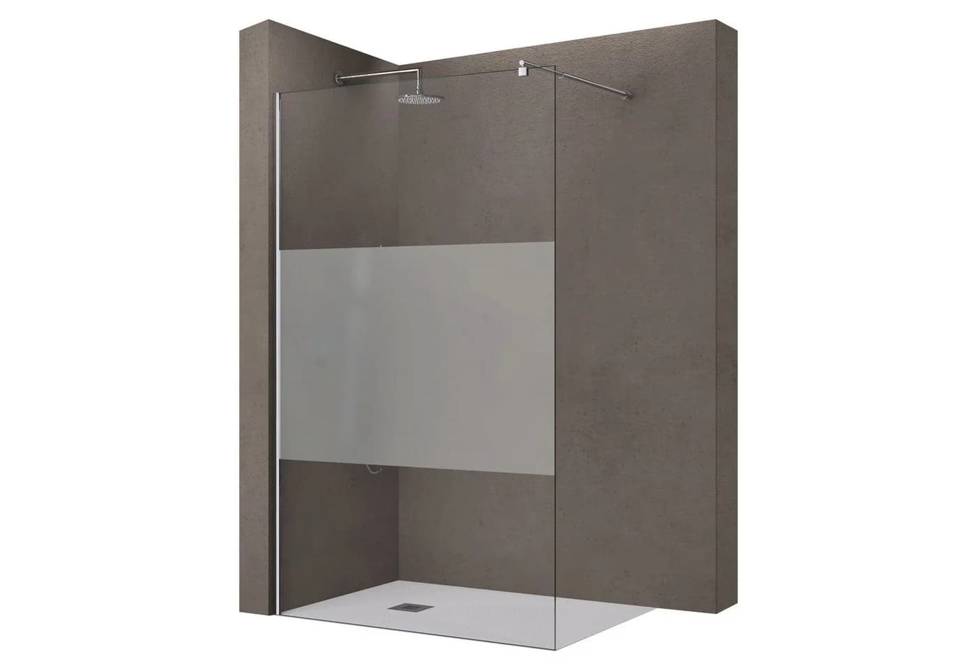 doporro Duschwand Bremen 8mm ESG Glas Edelstahl Stabilisator - Bild 2
