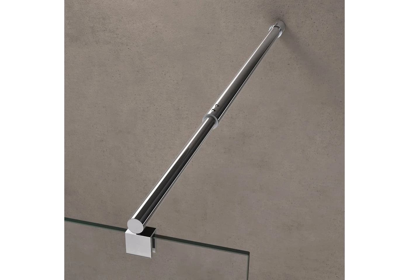 doporro Duschwand Bremen 8mm ESG Glas Edelstahl Stabilisator - Bild 5