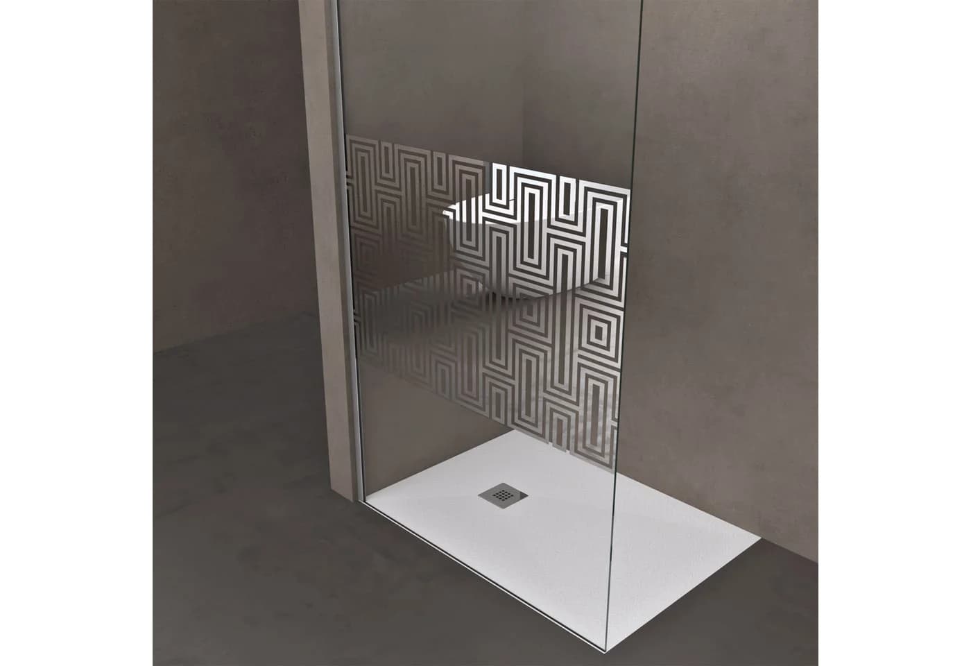 doporro Duschwand Bremen02DM 10mm ESG Glas Eisschollen - Bild 3