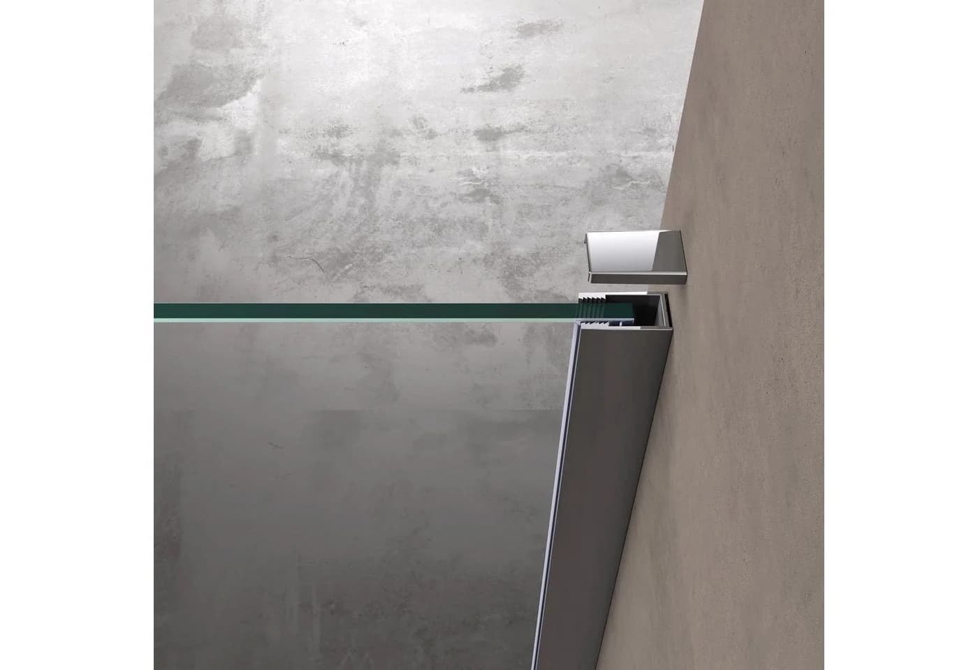doporro Duschwand Bremen02DM 10mm ESG Glas Eisschollen - Bild 5