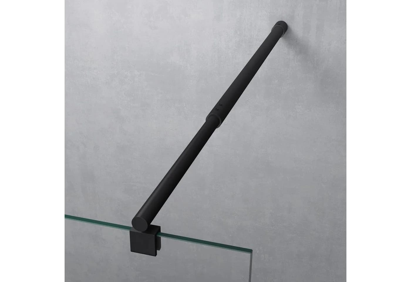 doporro Duschwand Schwarz ESG-Glas Nano - Bild 5
