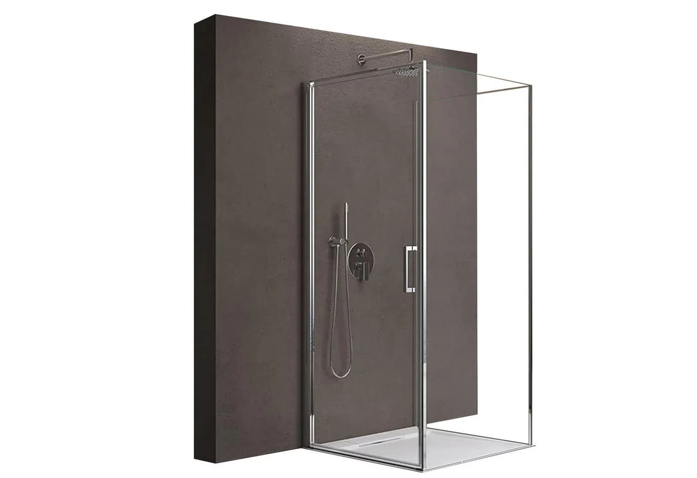 doporro Grossraumdusche Duschkabine Rav36UK U-Form 8mm ESG-Sicherheitsglas - Bild 2