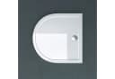 doporro Duschwanne Halbkreis Acryl flach weiß Faro4 Bild 1