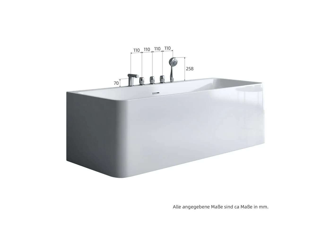 doporro Vicenza Freistehende Design-Badewanne - Bild 2