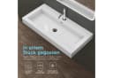 doporro Aufsatzwaschbecken Colossum18 Weiß Mineralguss Rechteckig Bild 4