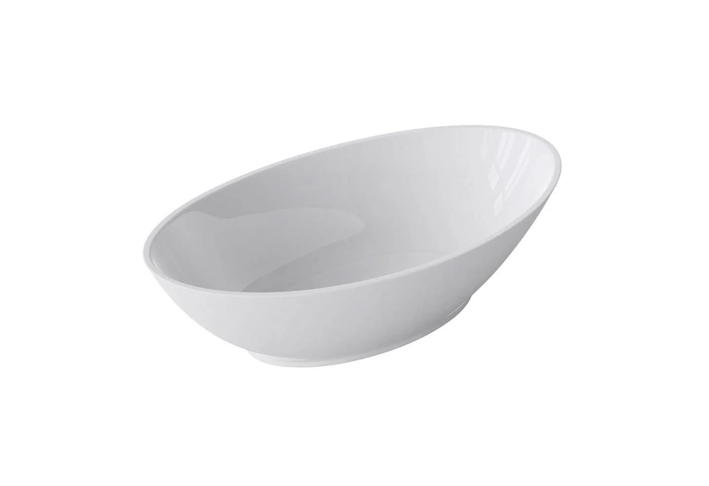 doporro Aufsatzwaschbecken Oval Mineralguss Weiß - Bild 2