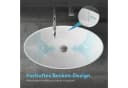 doporro Aufsatzwaschbecken Oval Mineralguss Weiß Bild 5