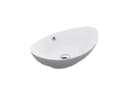 doporro Aufsatzwaschbecken Oval Keramik Br818 Nano-Versiegelung Matt Weiß Bild 2