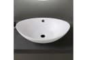 doporro Aufsatzwaschbecken Oval Keramik Br818 Nano-Versiegelung Matt Weiß Bild 4