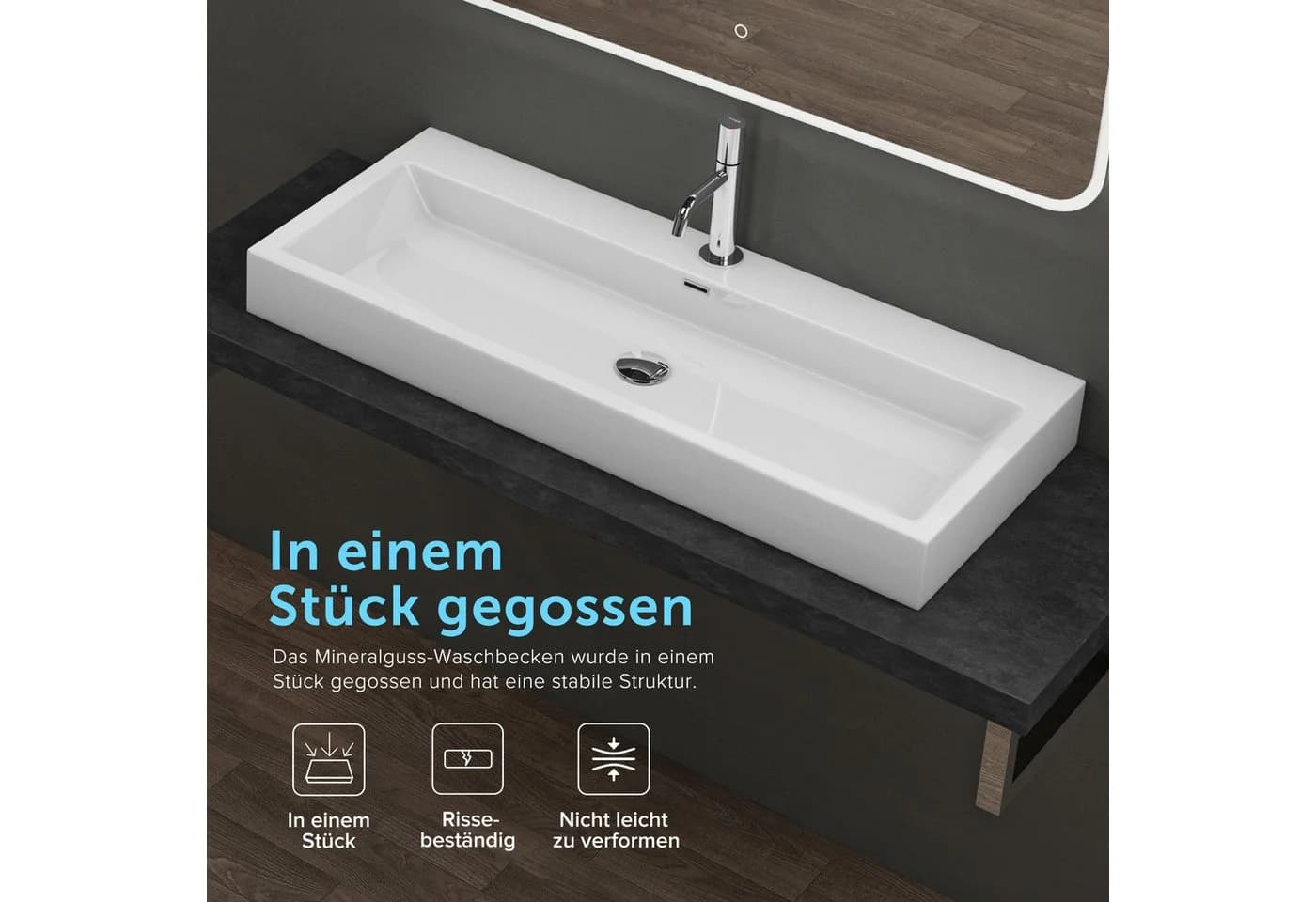 doporro Aufsatzwaschbecken Col06 Weiß Gussmarmor Nano-Beschichtung - Bild 4