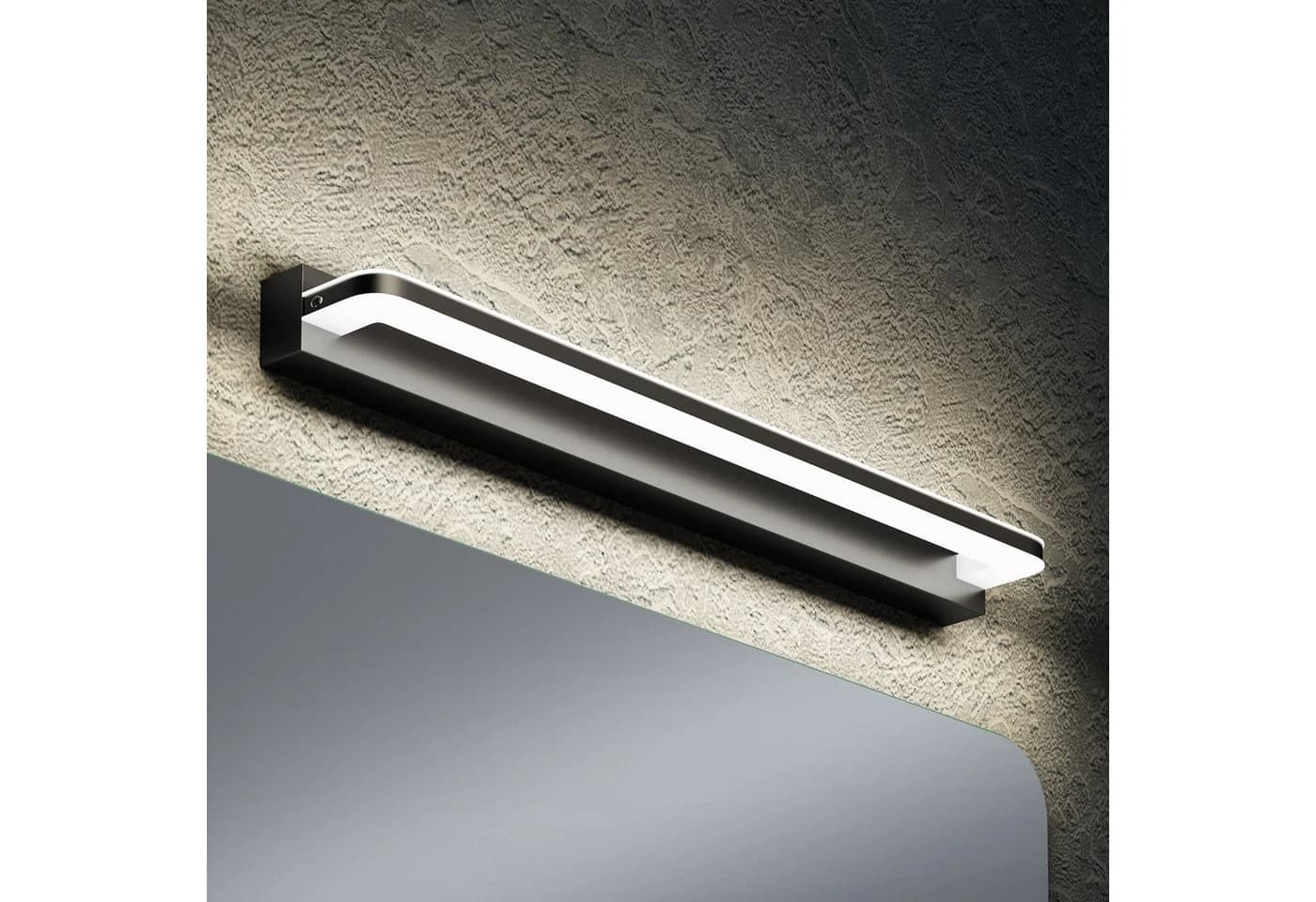 doporro LED Spiegelleuchte Wandlampe Badlampe Sandschwarz
