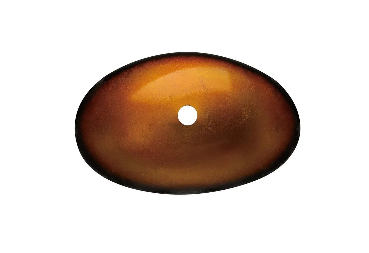 doporro Aufsatzwaschbecken Oval Kristallbecken Minerva Gold Transparent - Bild 5