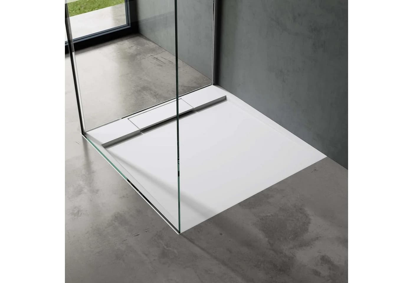 doporro Duschwanne Geoma04 Mineralguss Rechteckig Weiß - Bild 2