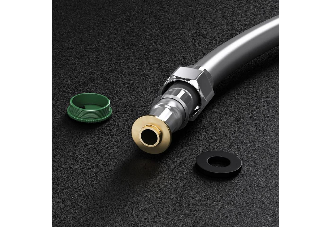 doporro Brauseschlauch Duschschlauch Silber PVC Metall-Optik - Bild 4