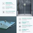 doporro Dusch-Nischentür Teramo24 mit ESG-Sicherheitsglas & NANO-Beschichtung Bild 4