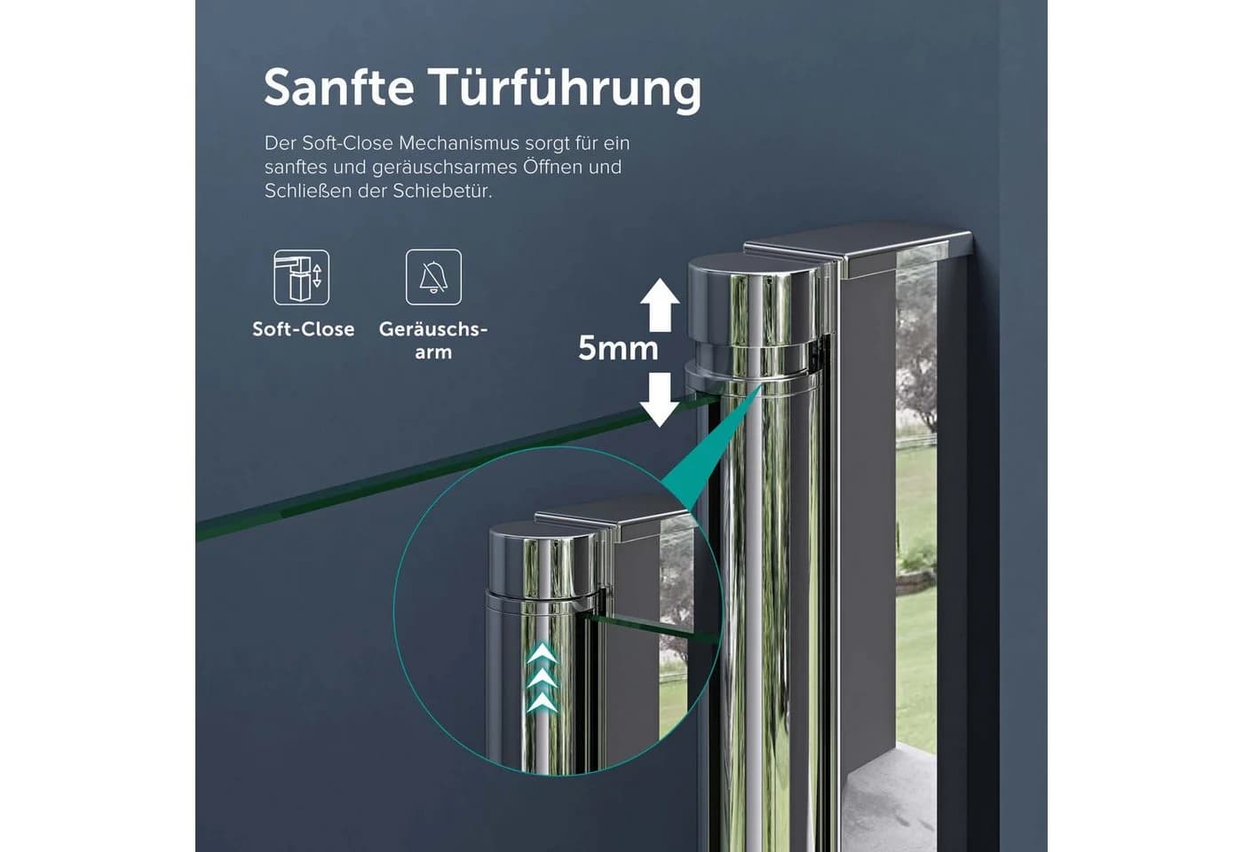 doporro Dusch-Nischentür Teramo24 mit ESG-Sicherheitsglas & NANO-Beschichtung - Bild 5