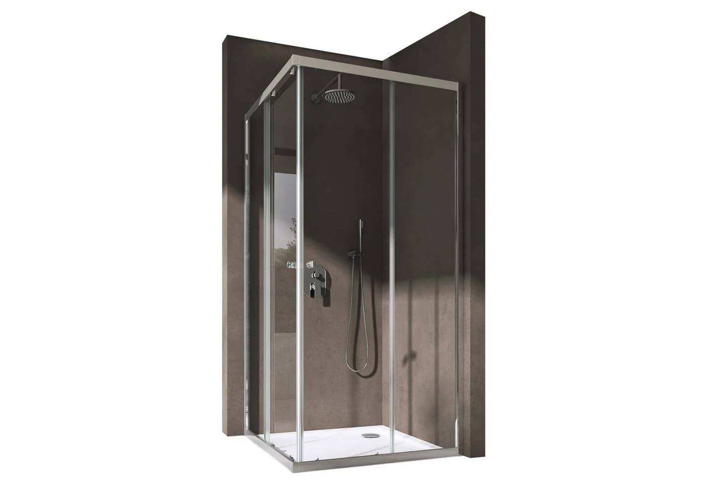 doporro Eckdusche Schiebetür 6mm ESG-Glas Nano 70x70x190cm - Bild 2