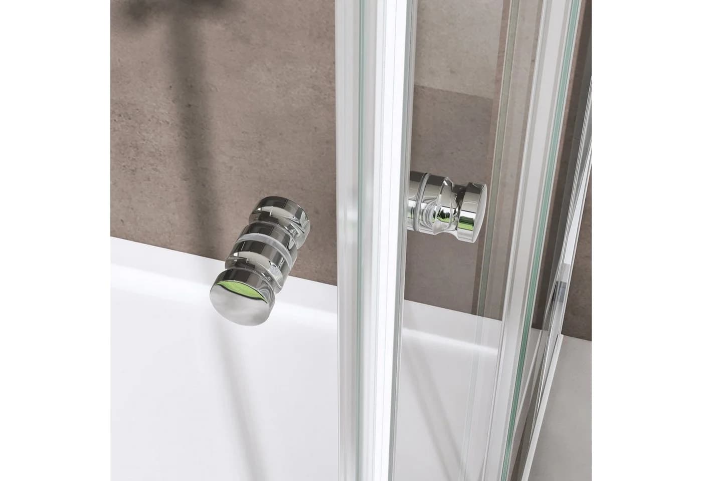 doporro Eckdusche Schiebetür 6mm ESG-Glas Nano 70x70x190cm - Bild 5