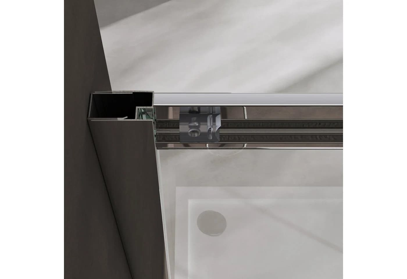 doporro Eckdusche Schiebetür 6mm ESG-Glas Nano 190cm - Bild 3