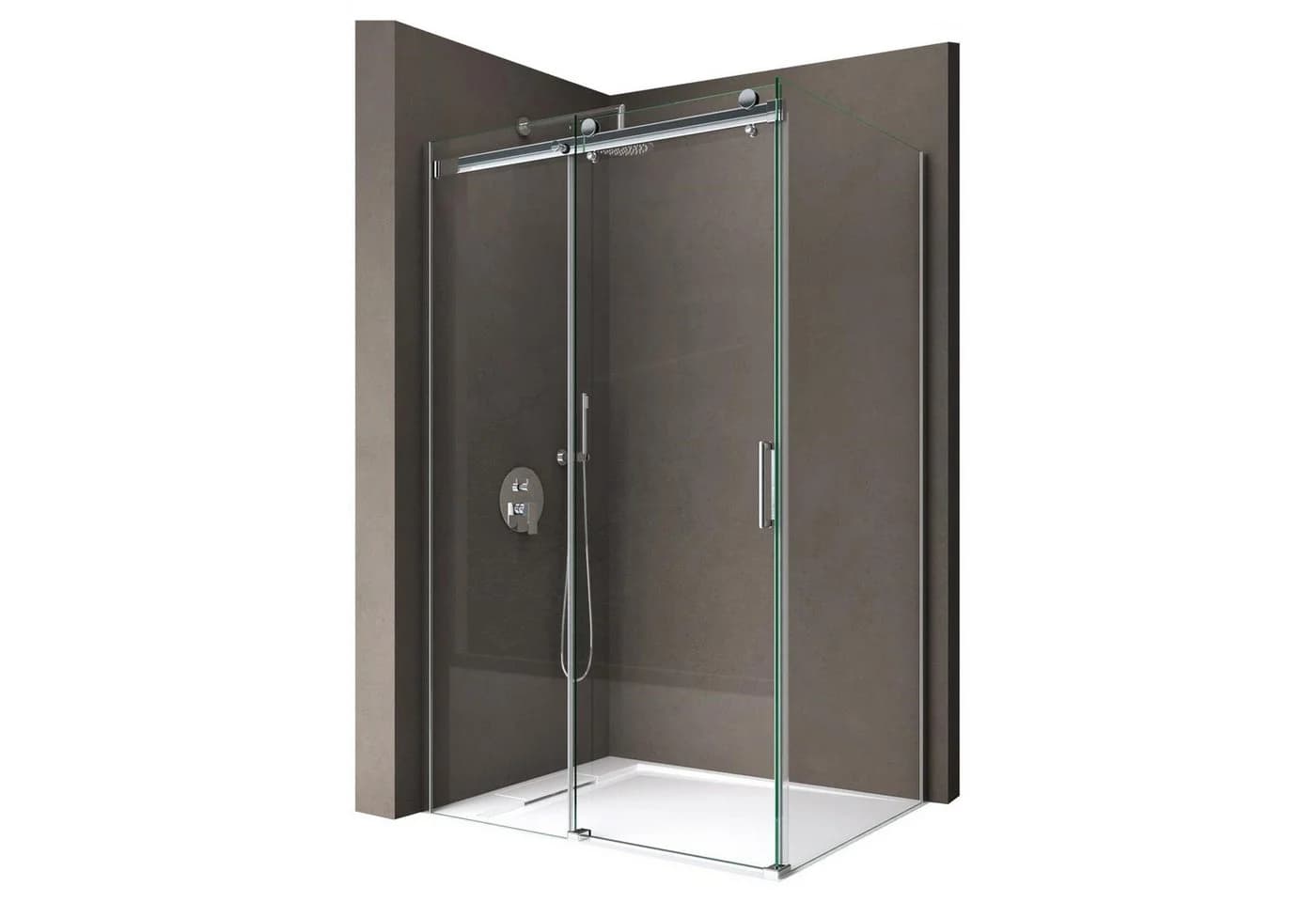 doporro Eckdusche Schiebetür ESG-Glas 195cm Modern - Bild 2