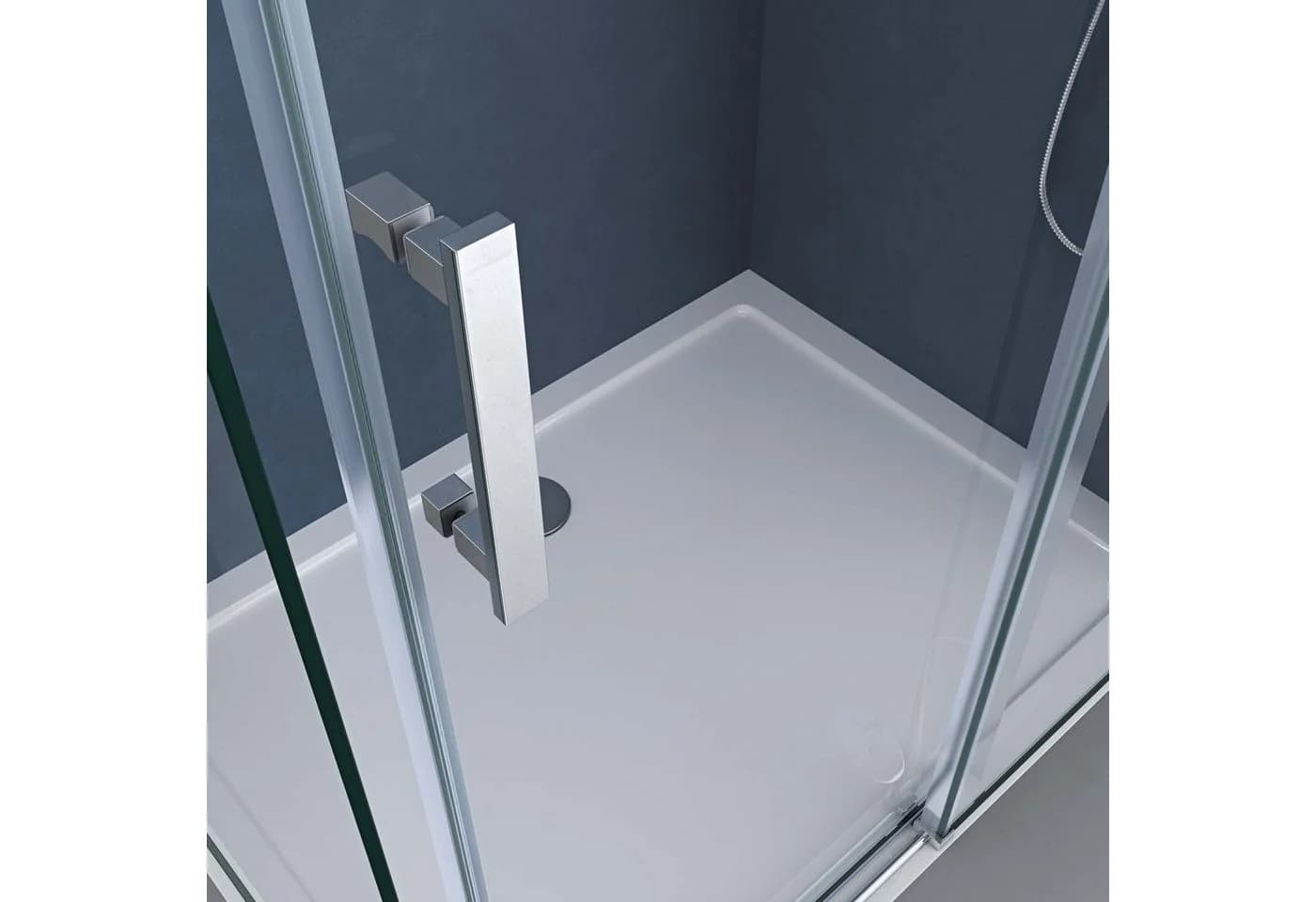 doporro Eckdusche Eck-Duschkabine Duschabtrennung Schiebetür Easy-Clean-Beschichtung R18 - Bild 4