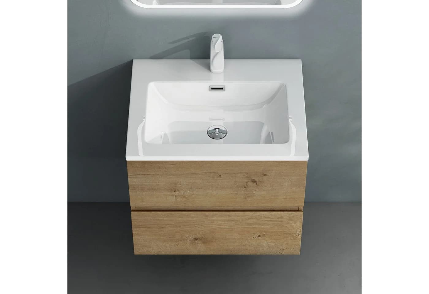 doporro Badmöbel-Set Aqualis mit Waschbecken, Unterschrank & Spiegel - Bild 3