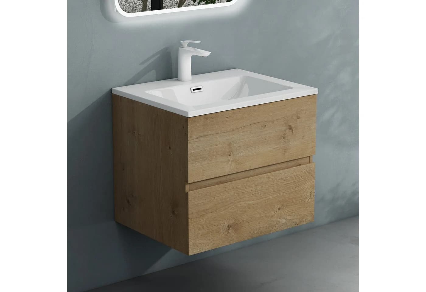 doporro Badmöbel-Set Aqualis mit Waschbecken, Unterschrank & Spiegel - Bild 4