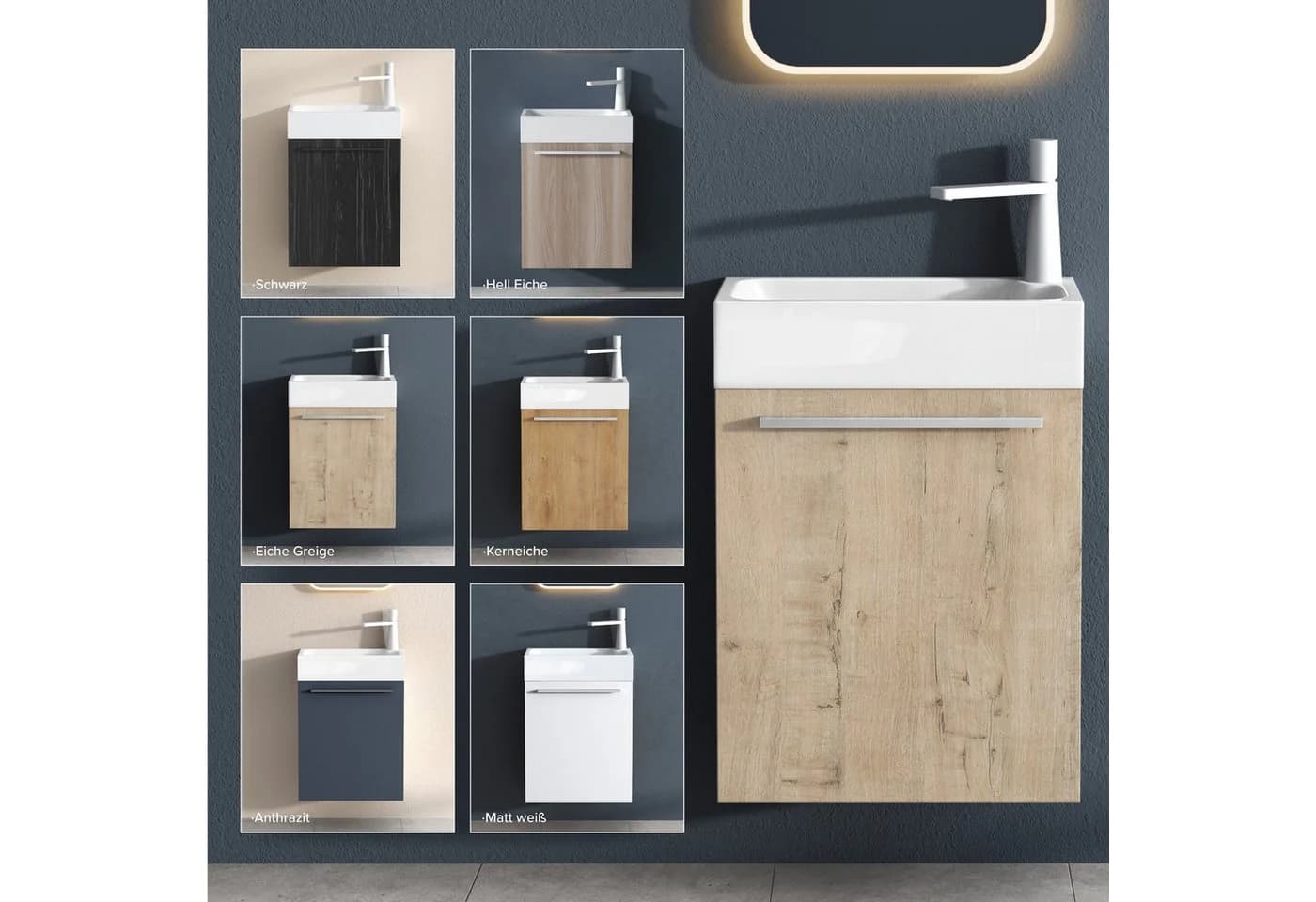 doporro Badezimmer-Set PISA Waschbecken Unterschrank - Bild 3