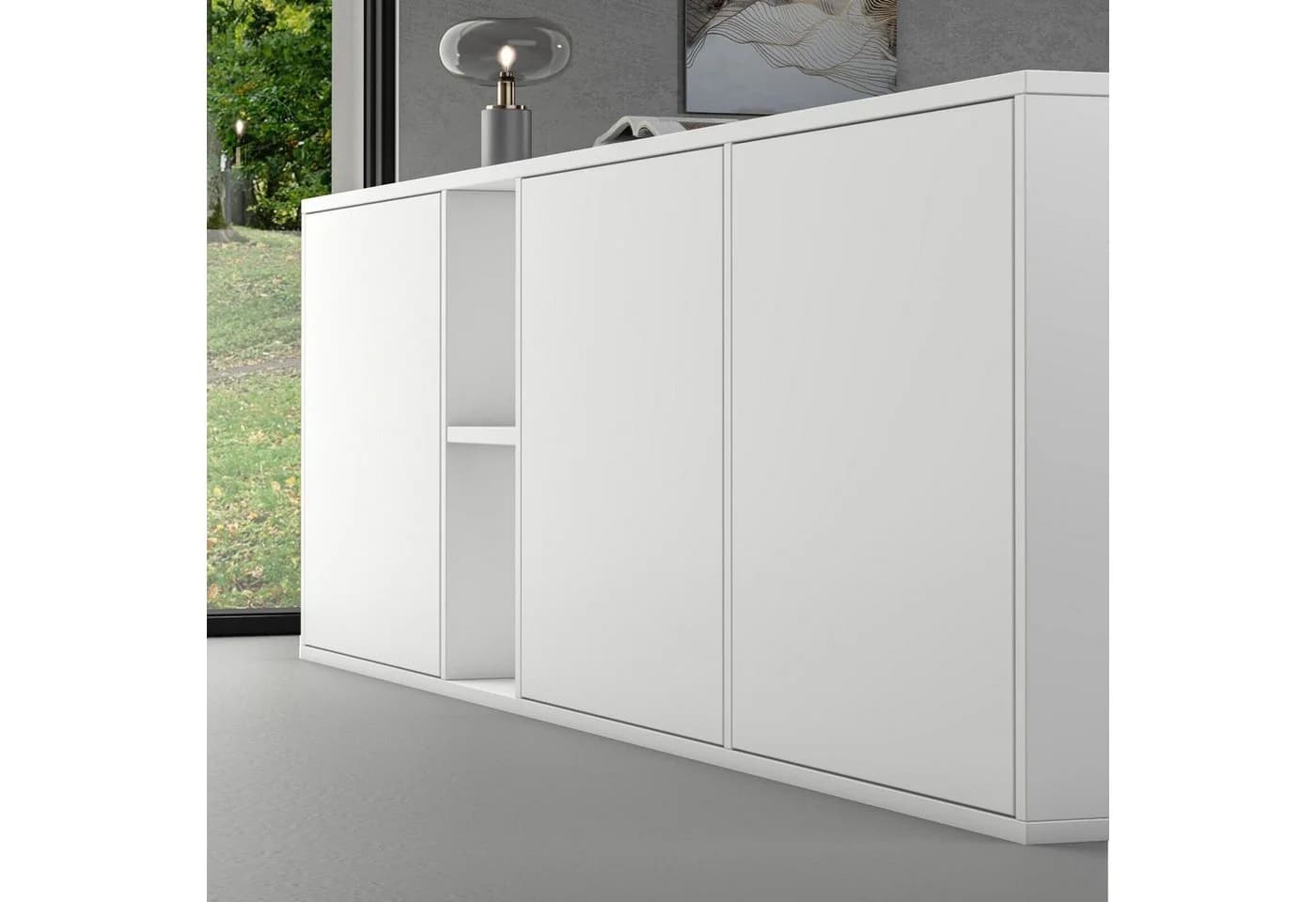 doporro Sideboard Schrank 02 Weiß Modern Push-Open - Bild 3