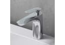 doporro Waschtischarmatur Design Einhebelmischer Silber Verchromt Bild 1