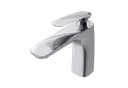 doporro Waschtischarmatur Design Einhebelmischer Silber Verchromt Bild 2
