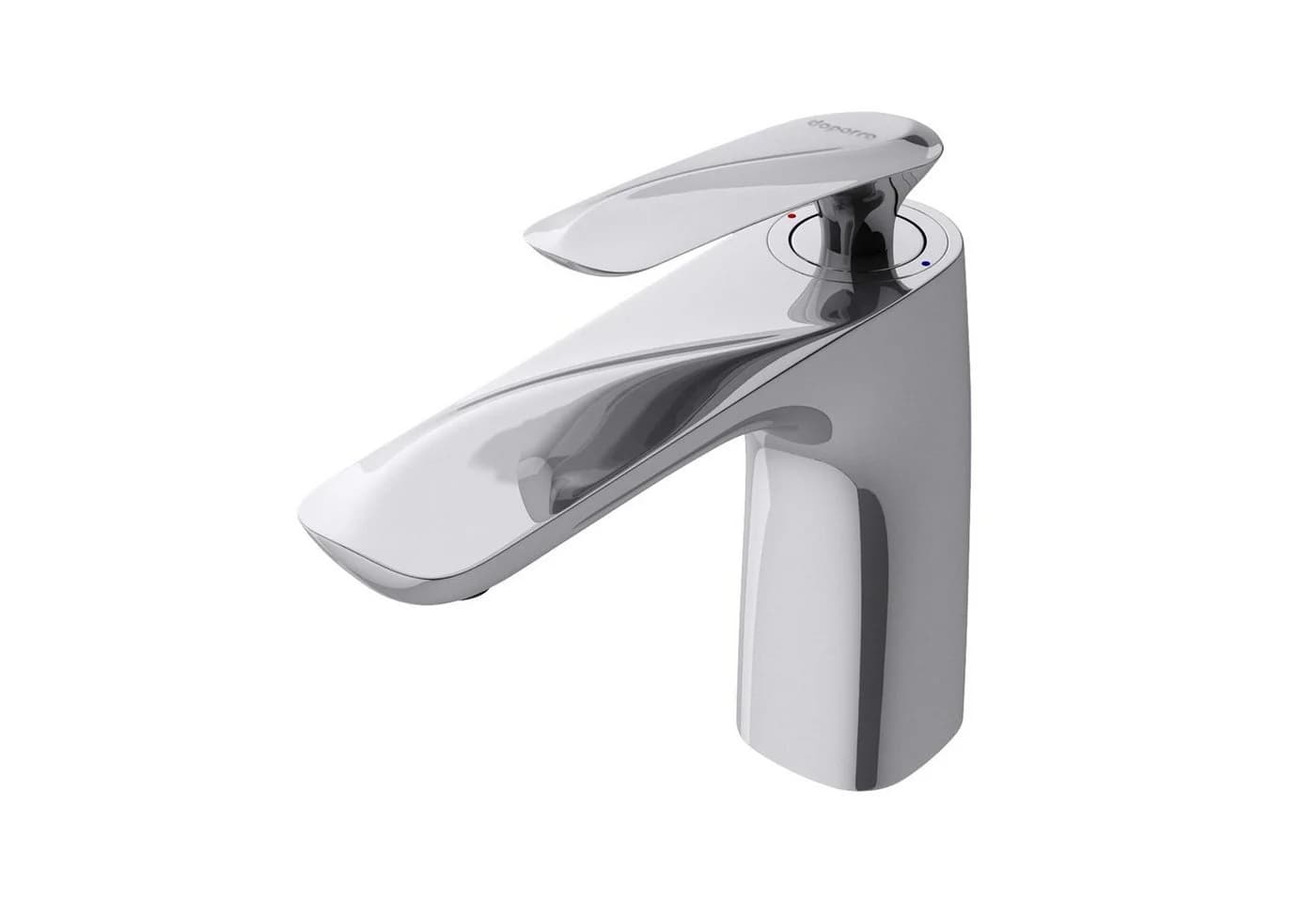 doporro Waschtischarmatur Design Einhebelmischer Silber Verchromt - Bild 2